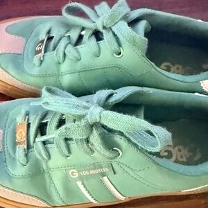 GBG Los Angeles Teal Lace-Up Women's Athletic Sneakers